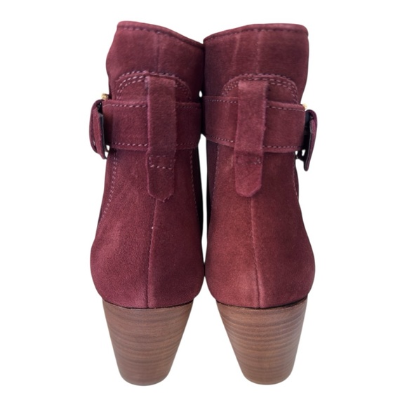 Diba Burgundy Suede Ankle Boots with Buckle Detail Size 7 NWOB - Picture 5 of 8